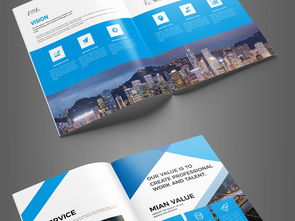 凝聚專業(yè)力量，彰顯品牌魅力 大氣藍(lán)色企業(yè)畫冊設(shè)計全攻略
